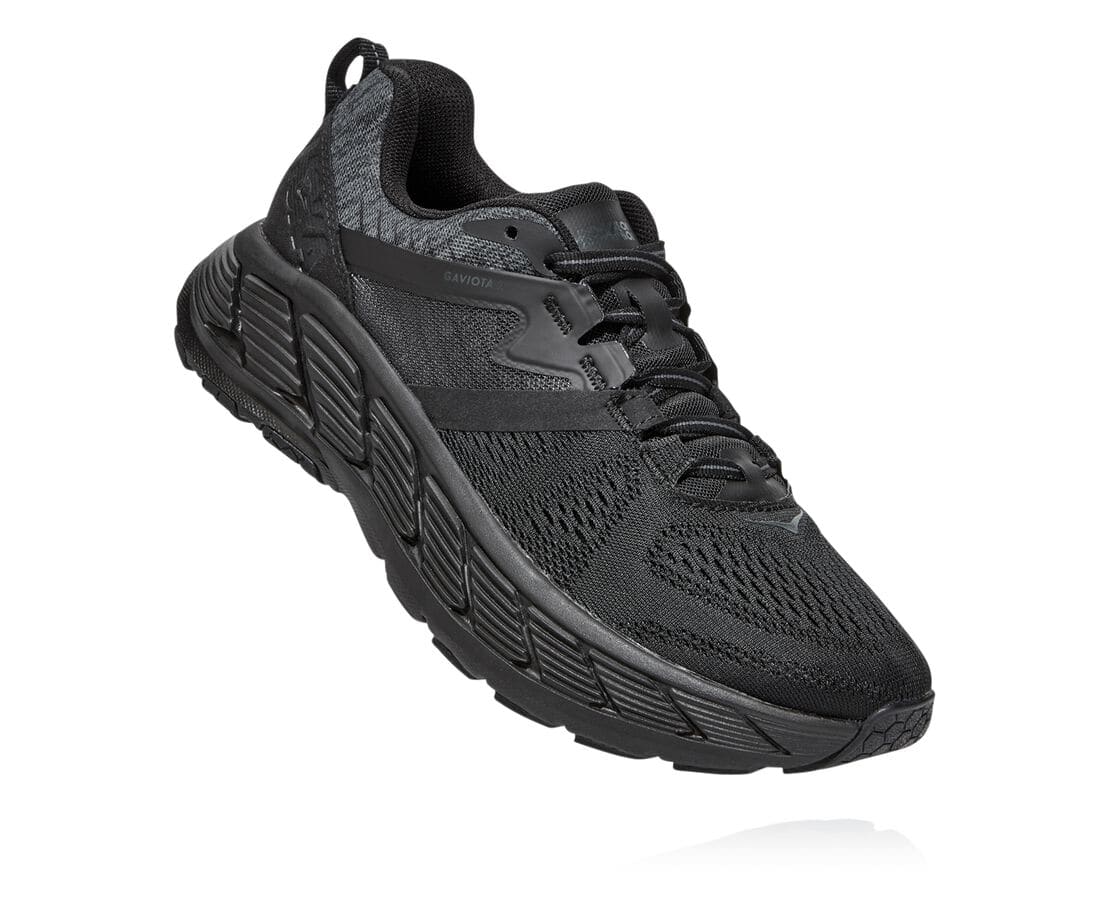 Hoka One One Gaviota 2 Philippines - Ladies Wide Running Shoes - Black / Dark Grey | BD8502674